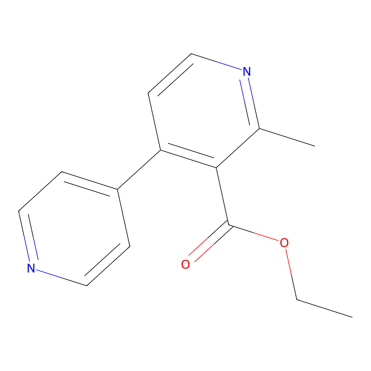 Ethyl 2-methyl-4-pyridin-4-ylpyridine-3-carboxylate molecular structure, CAS 1417190-18-1