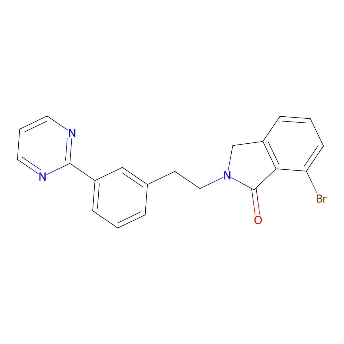 7-Bromo-2-(3-(pyrimidin-2-YL)phenethyl)isoindolin-1-one molecular structure, CAS 1417190-47-6