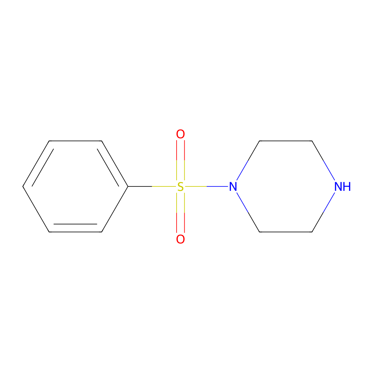 1-(Benzenesulfonyl)piperazine molecular structure, CAS 14172-55-5