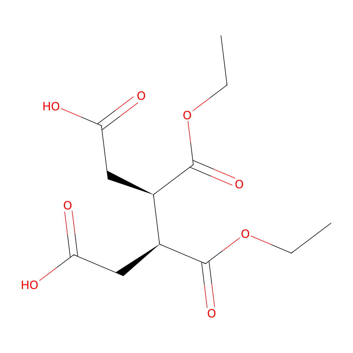 (3R,4S)-3,4-Bis(ethoxycarbonyl)hexanedioic acid molecular structure, CAS 1417201-88-7