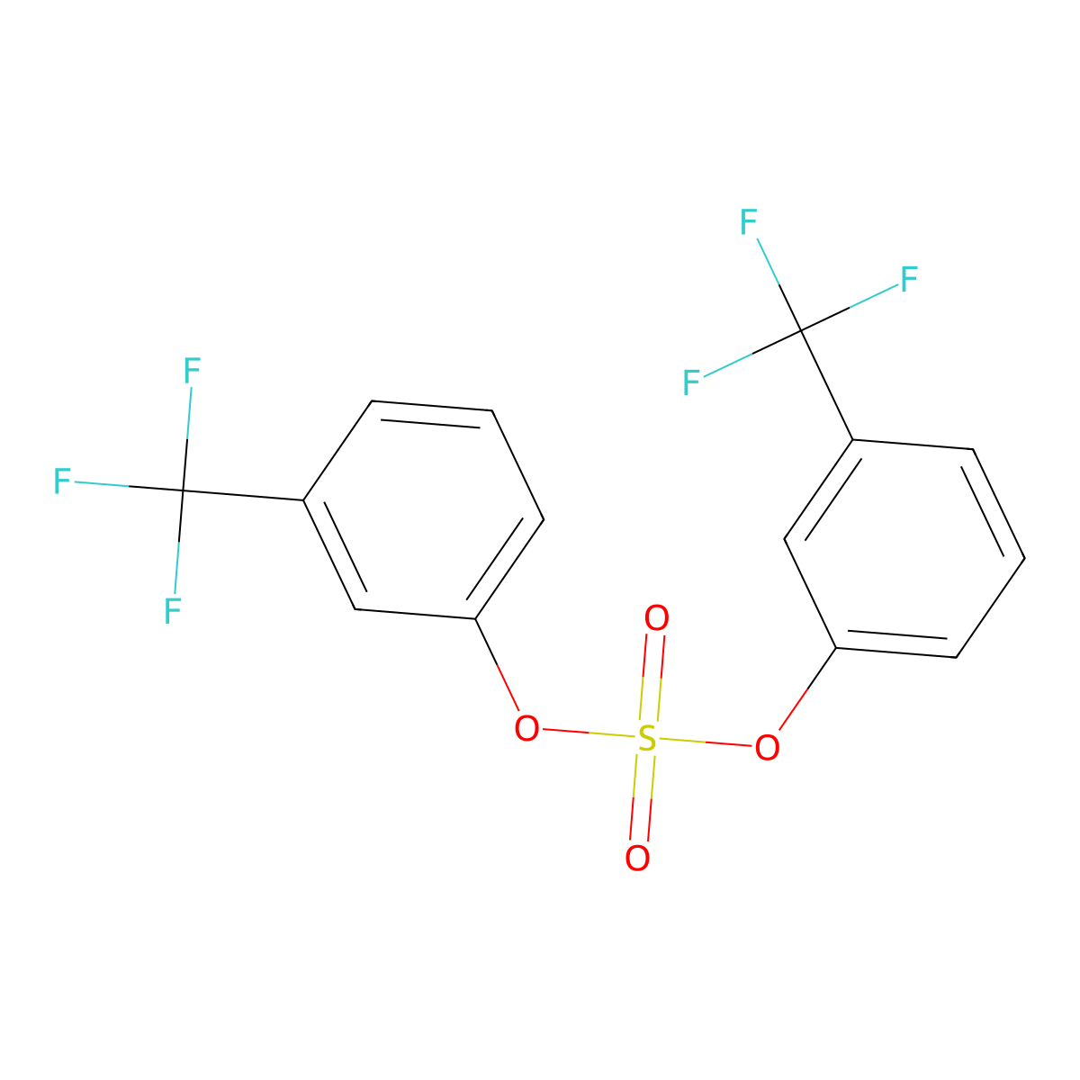 Bis[3-(trifluoromethyl)phenyl] sulfate molecular structure, CAS 1417220-66-6