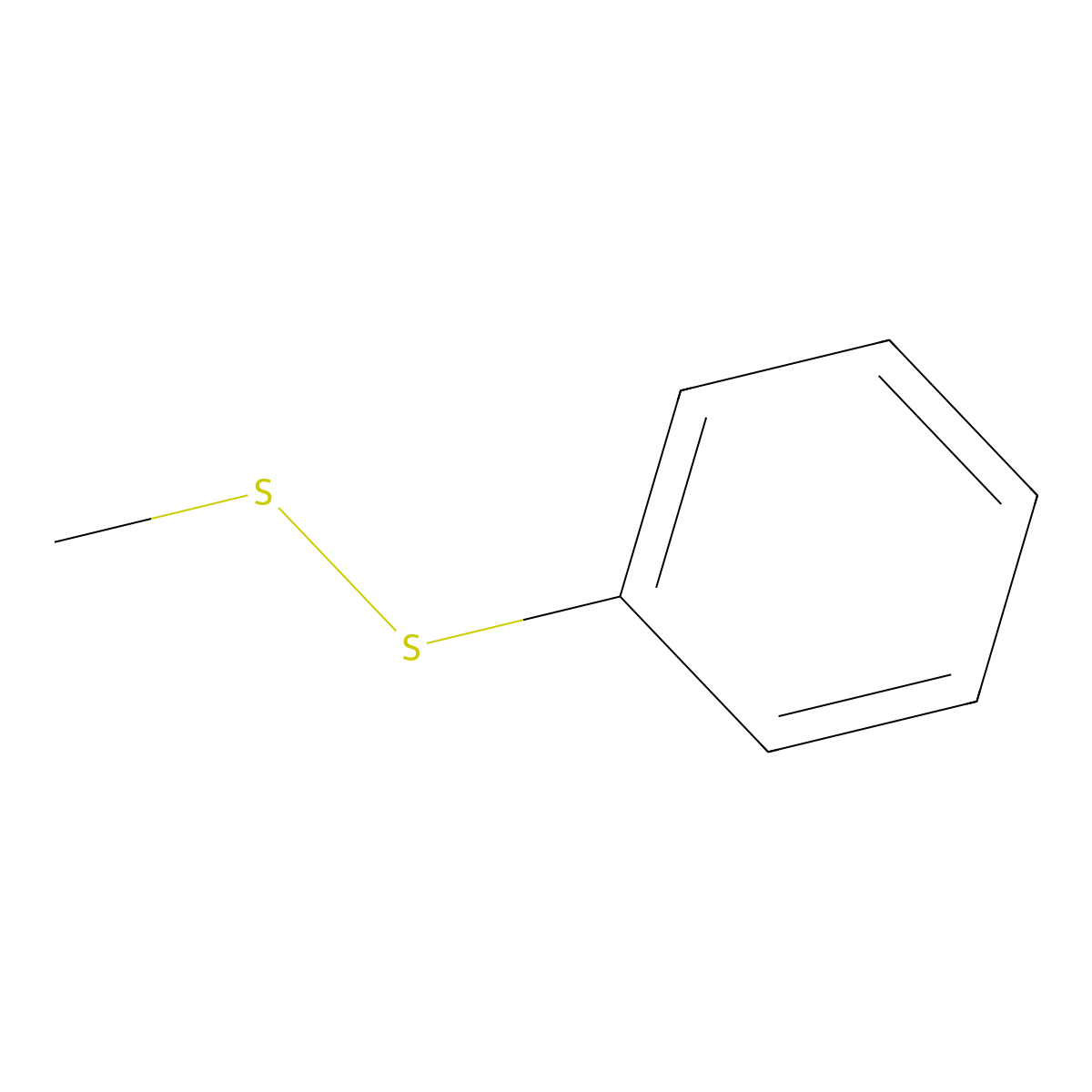 Methyl phenyl disulfide molecular structure, CAS 14173-25-2