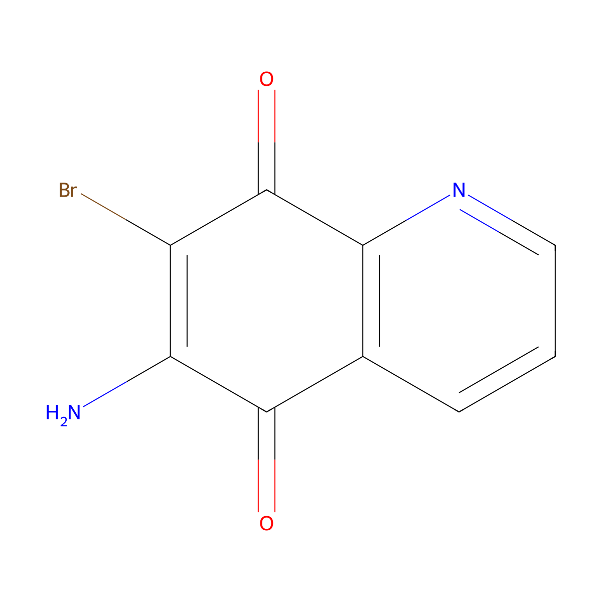 6-Amino-7-bromo-5,8-quinolinedione molecular structure, CAS 14173-81-0