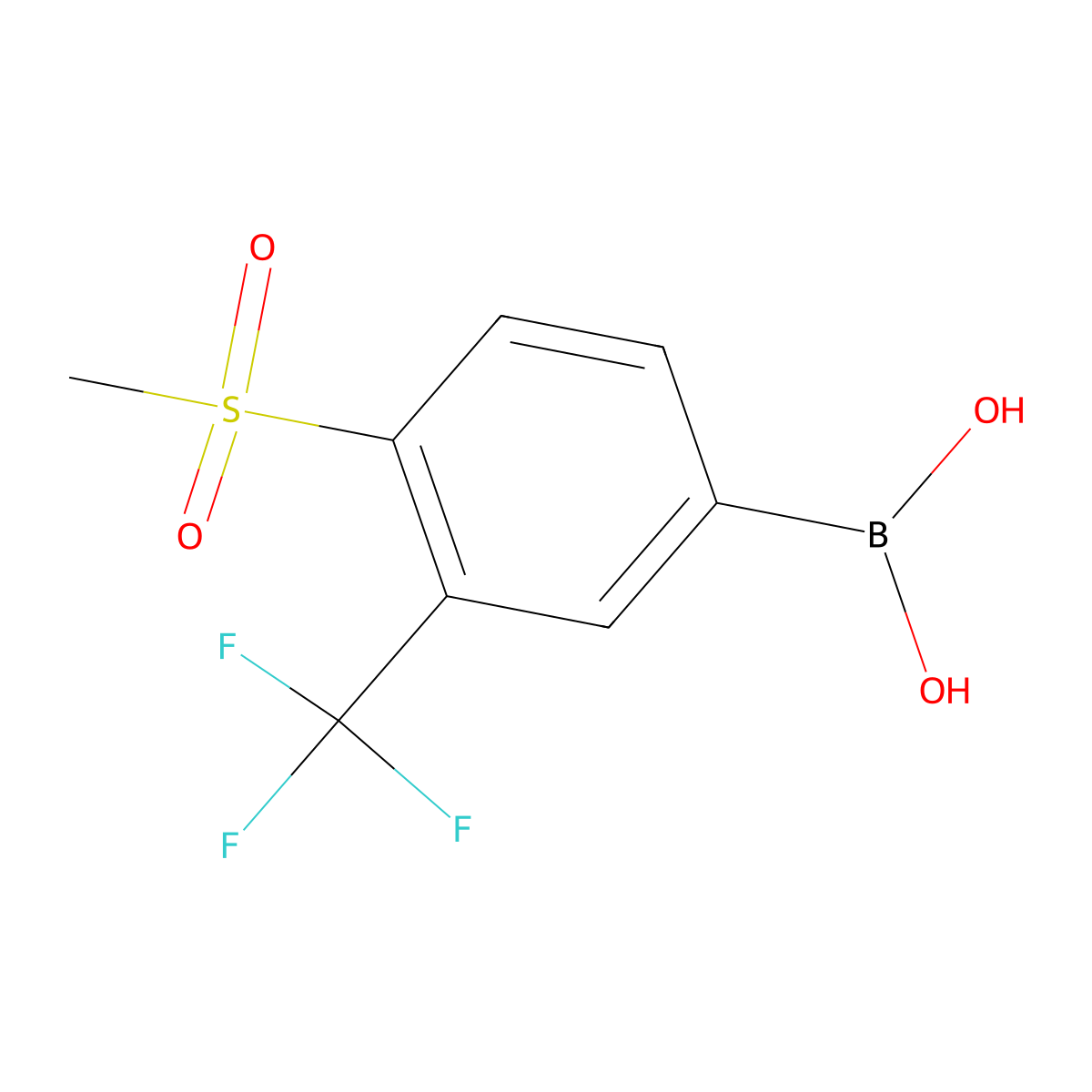 [4-Methanesulfonyl-3-(trifluoromethyl)phenyl]boronic acid molecular structure, CAS 1417301-54-2
