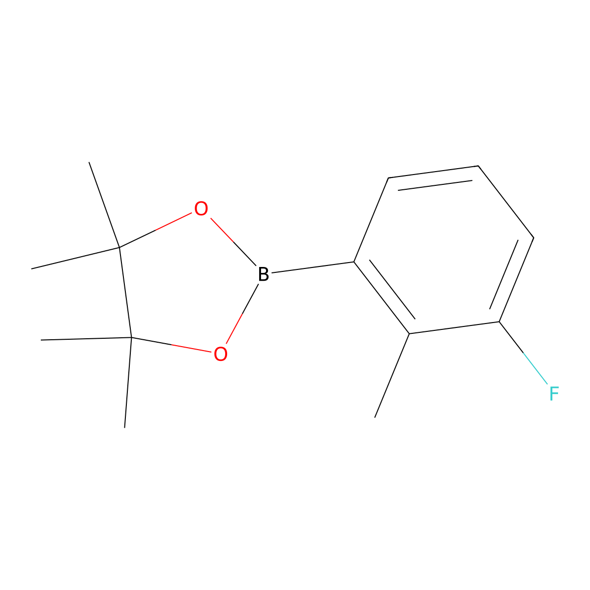 2-(3-Fluoro-2-methylphenyl)-4,4,5,5-tetramethyl-1,3,2-dioxaborolane molecular structure, CAS 1417301-66-6