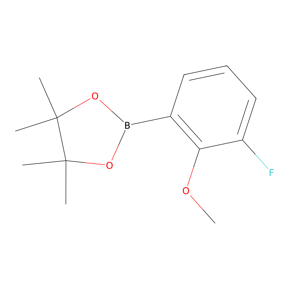 2-(3-Fluoro-2-methoxyphenyl)-4,4,5,5-tetramethyl-1,3,2-dioxaborolane molecular structure, CAS 1417301-67-7