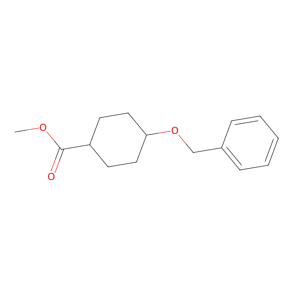 trans-Methyl 4-(benzyloxy)cyclohexanecarboxylate molecular structure, CAS 1417317-26-0