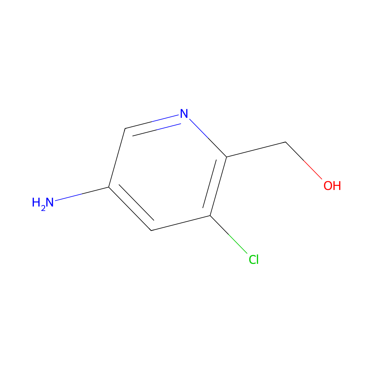 (5-Amino-3-chloropyridin-2-yl)methanol molecular structure, CAS 1417328-04-1