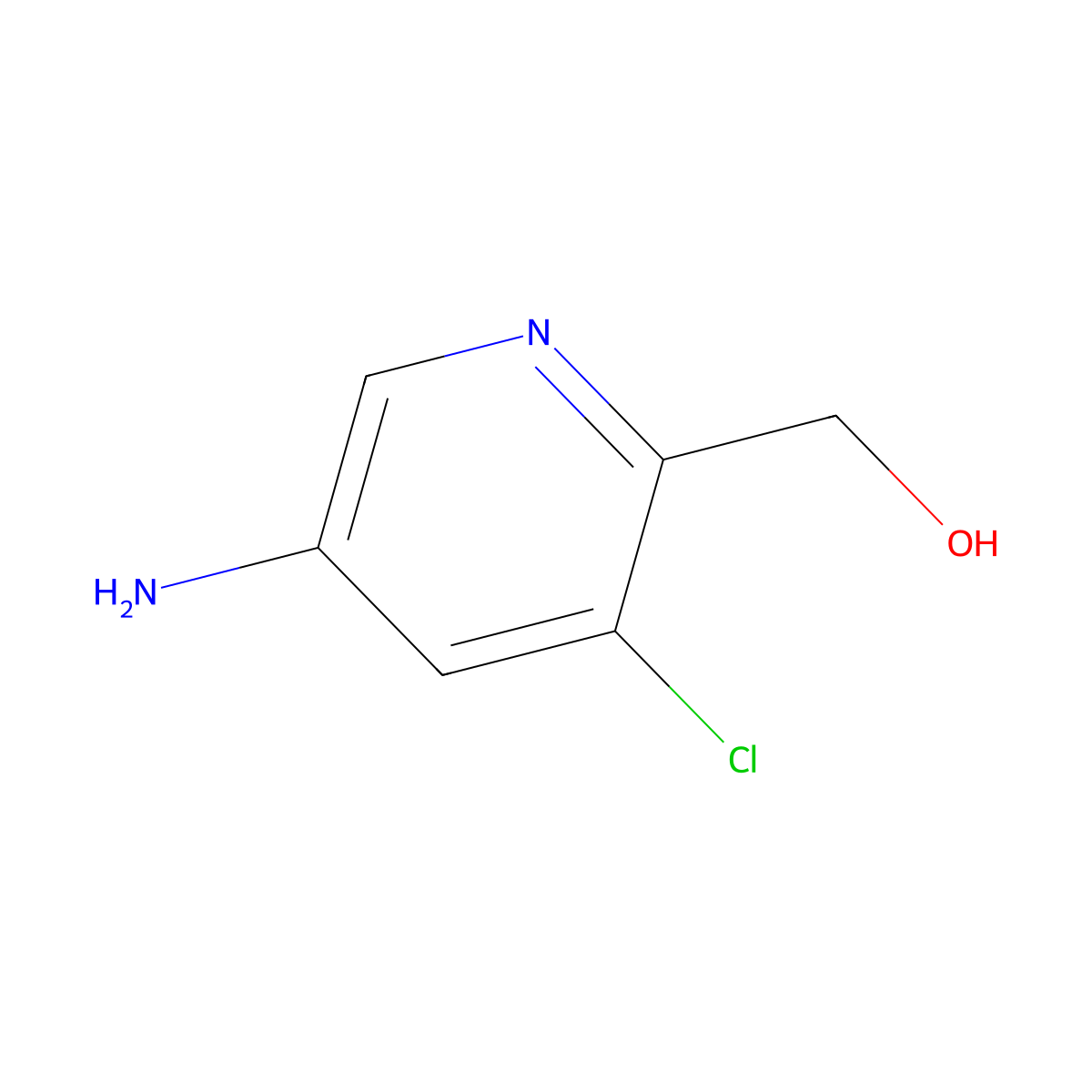 (5-Amino-3-chloropyridin-2-yl)methanol molecular structure, CAS 1417328-04-1