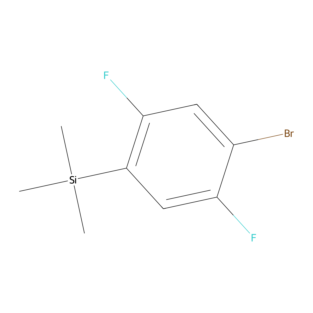 (4-Bromo-2,5-difluorophenyl)trimethylsilane molecular structure, CAS 1417332-30-9