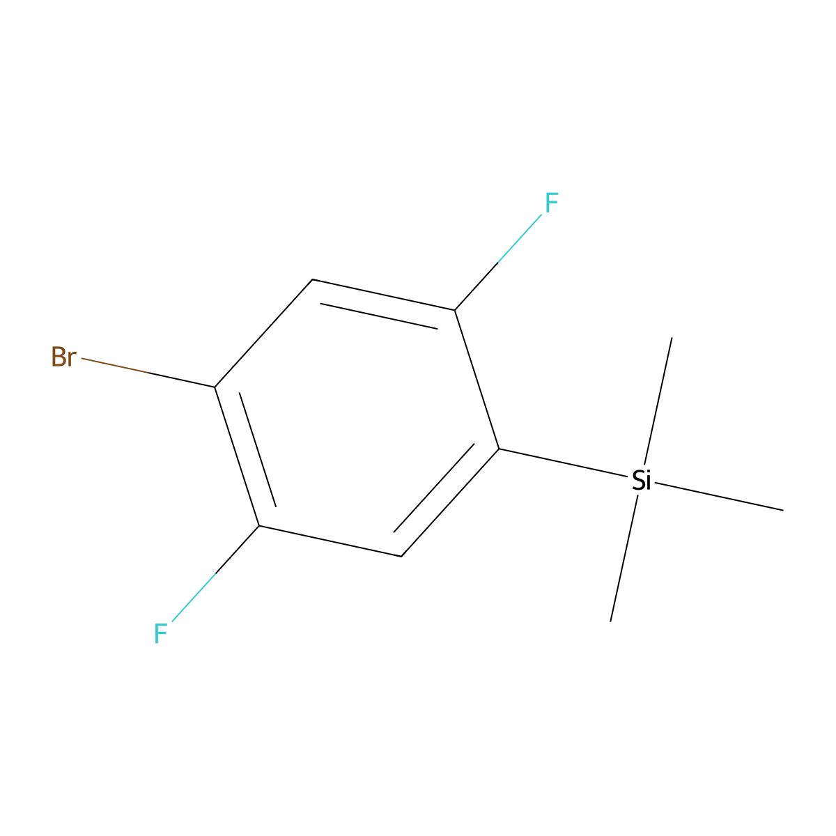 (4-Bromo-2,5-difluorophenyl)trimethylsilane molecular structure, CAS 1417332-30-9