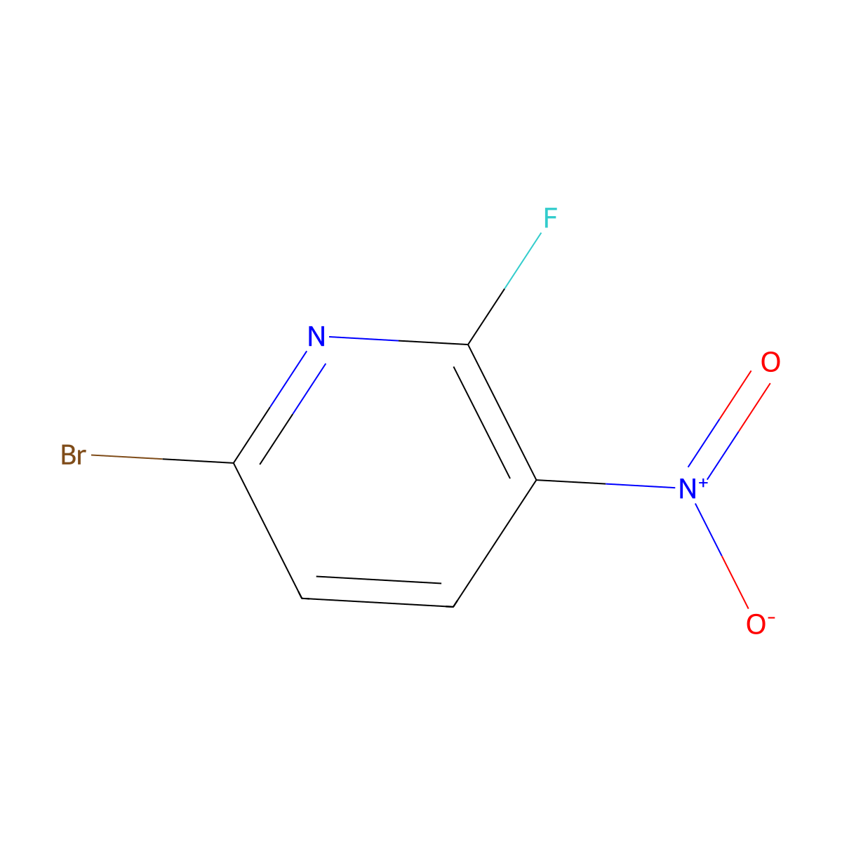 6-Bromo-2-fluoro-3-nitropyridine molecular structure, CAS 1417333-87-9