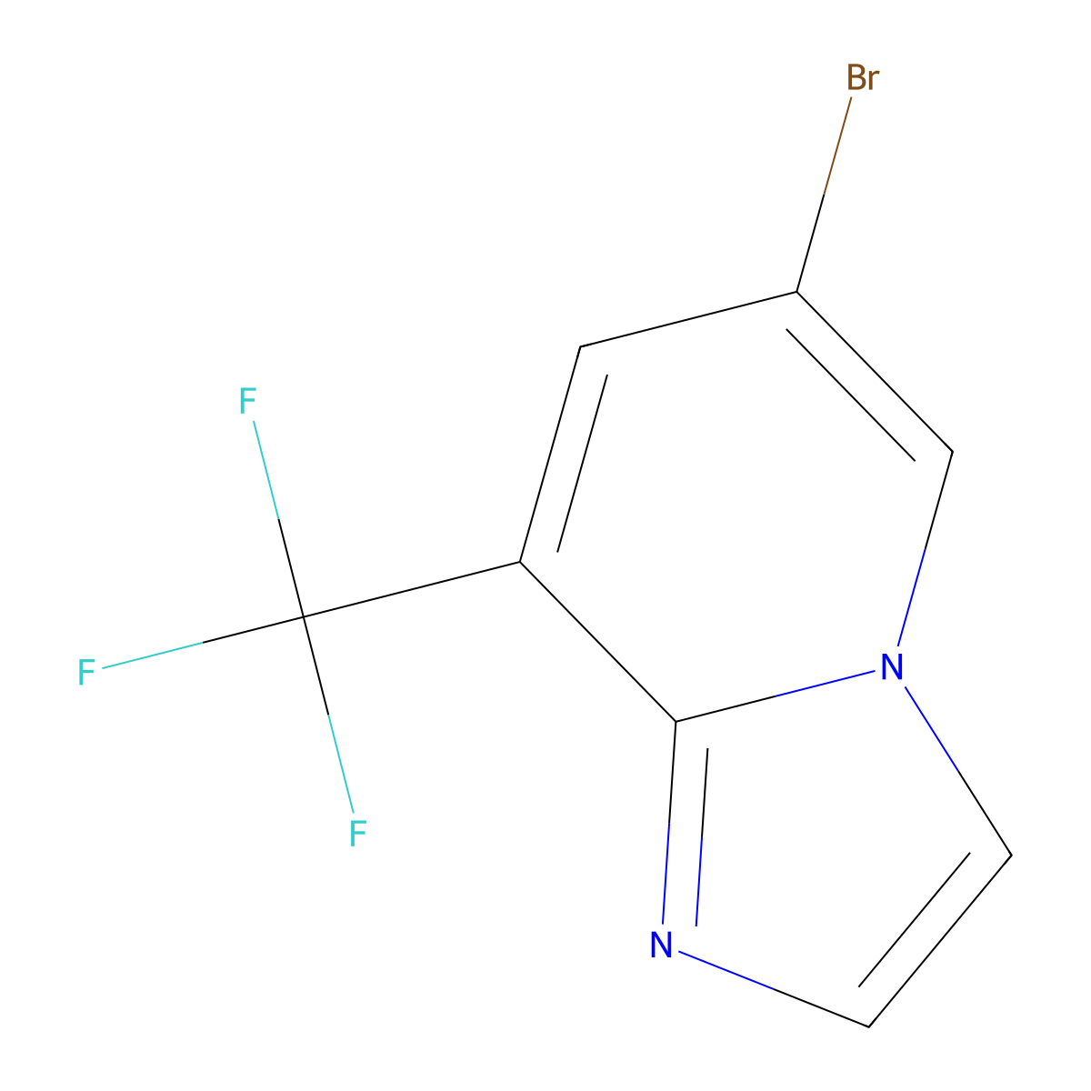 6-Bromo-8-(trifluoromethyl)imidazo[1,2-a]pyridine molecular structure, CAS 1417334-55-4