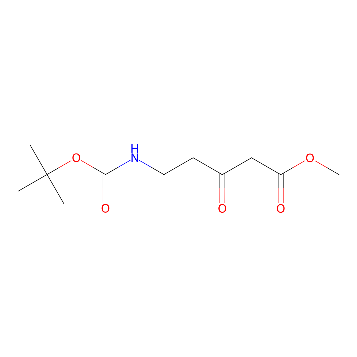 Methyl 5-(((tert-butoxy)carbonyl)amino)-3-oxopentanoate molecular structure, CAS 141734-32-9