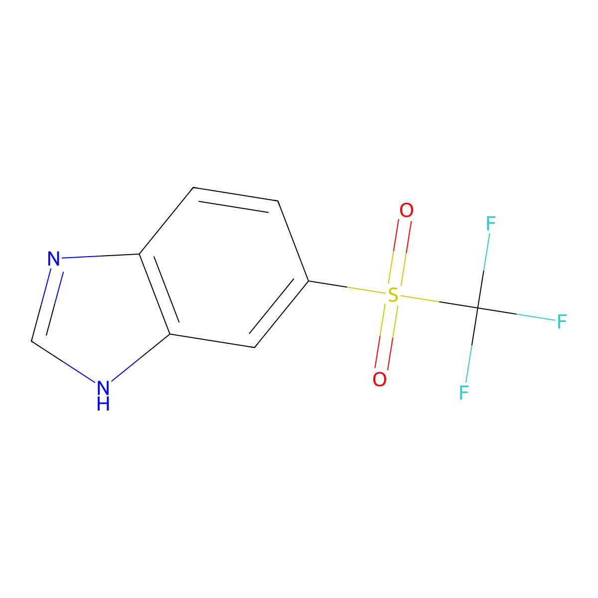 5-[(Trifluoromethyl)sulphonyl]-1H-benzimidazole molecular structure, CAS 1417341-55-9