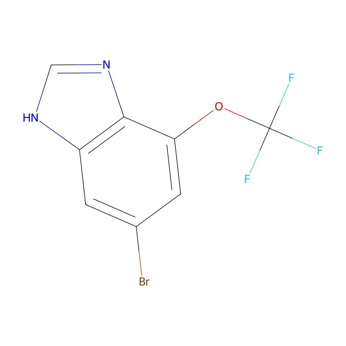 6-Bromo-4-(trifluoromethoxy)-1H-benzimidazole molecular structure, CAS 1417341-57-1
