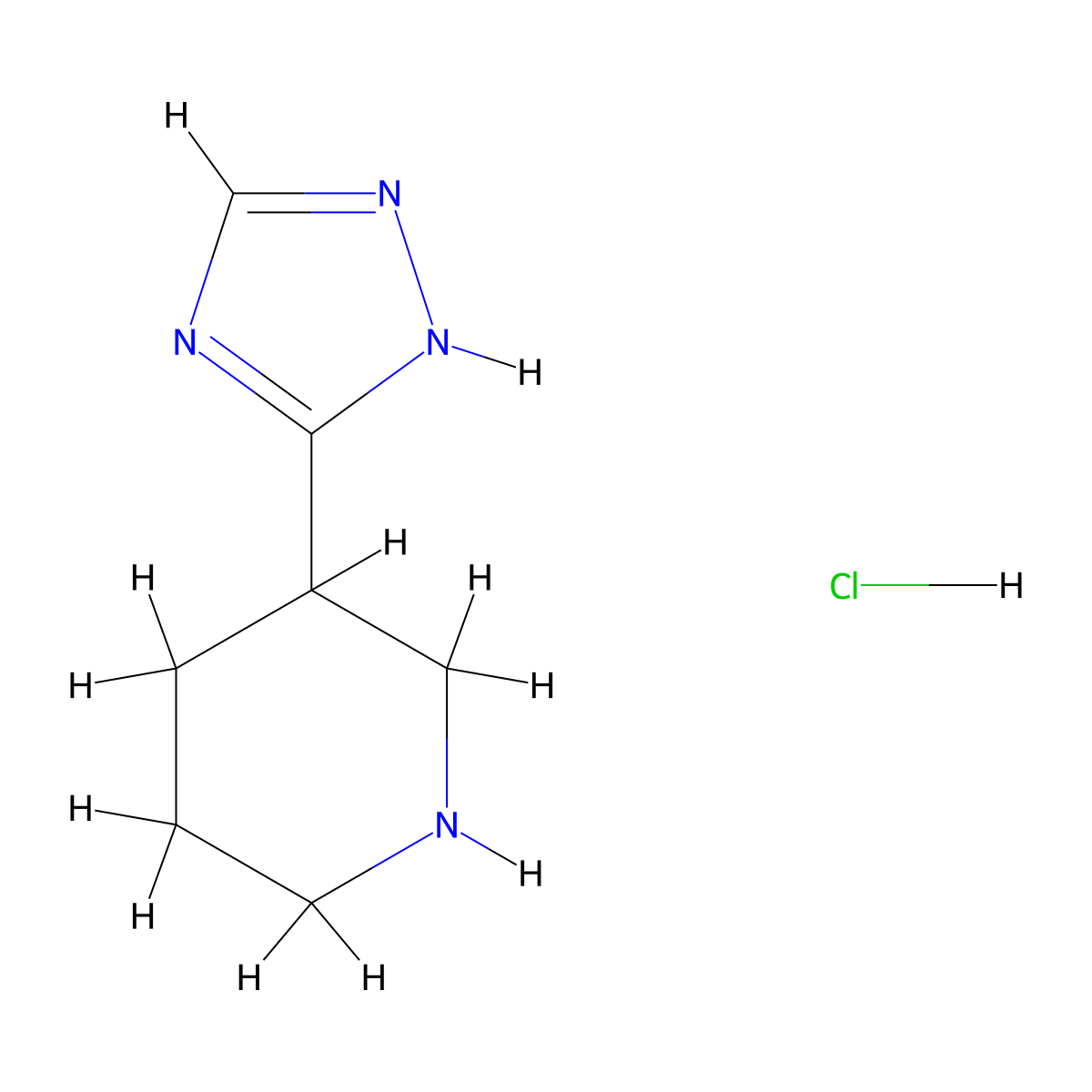 3-(4H-1,2,4-Triazol-3-YL)piperidine hydrochloride molecular structure, CAS 1417347-66-0