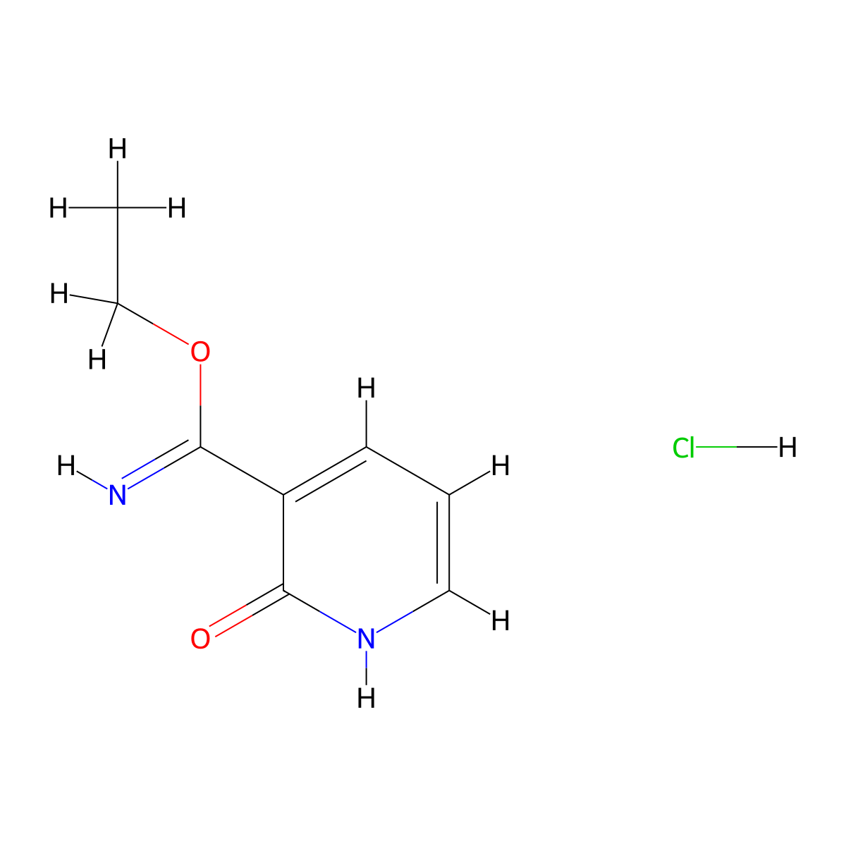 Ethyl 2-oxo-1,2-dihydropyridine-3-carboximidoate hydrochloride molecular structure, CAS 1417348-75-4