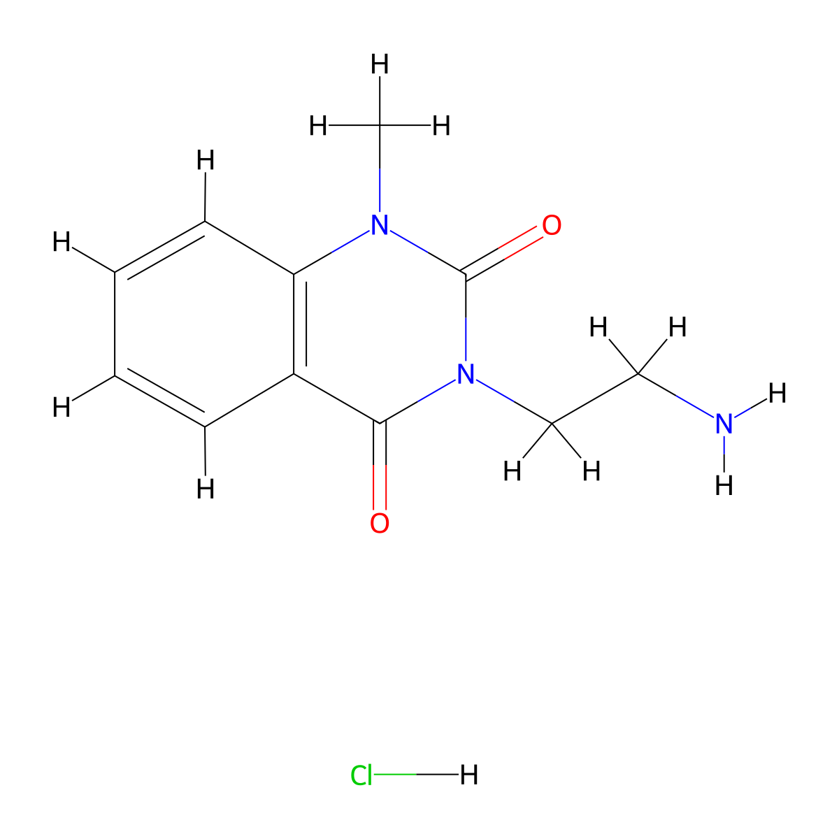 3-(2-aminoethyl)-1-methylquinazoline-2,4(1H,3H)-dione hydrochloride molecular structure, CAS 1417348-88-9