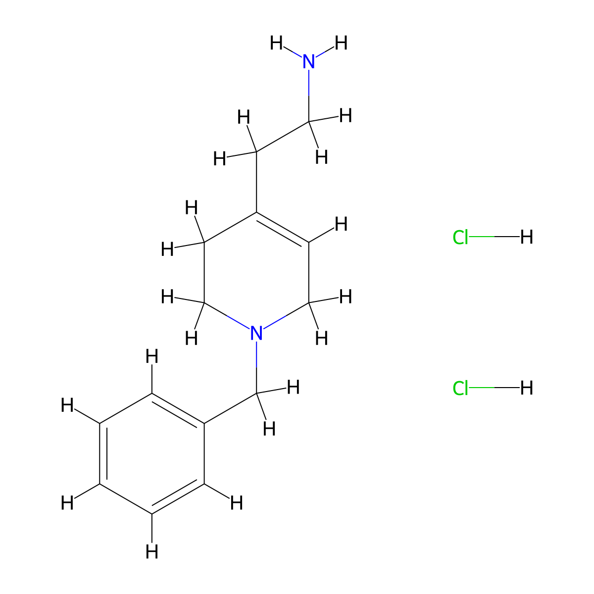 2-(1-Benzyl-3,6-dihydro-2H-pyridin-4-yl)ethanamine;dihydrochloride molecular structure, CAS 1417349-37-1