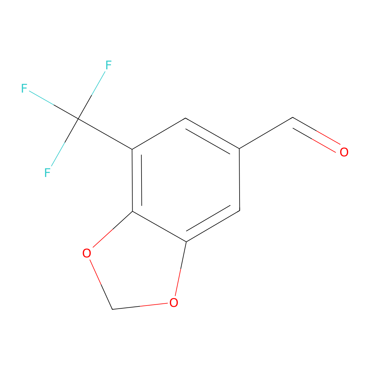 1,3-Benzodioxole-5-carboxaldehyde, 7-(trifluoroMethyl)- molecular structure, CAS 1417353-80-0