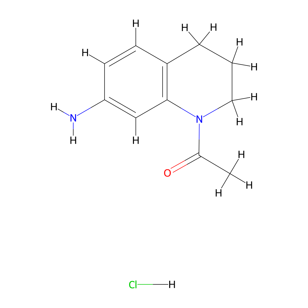 1-Acetyl-1,2,3,4-tetrahydroquinolin-7-amine hydrochloride molecular structure, CAS 1417355-08-8