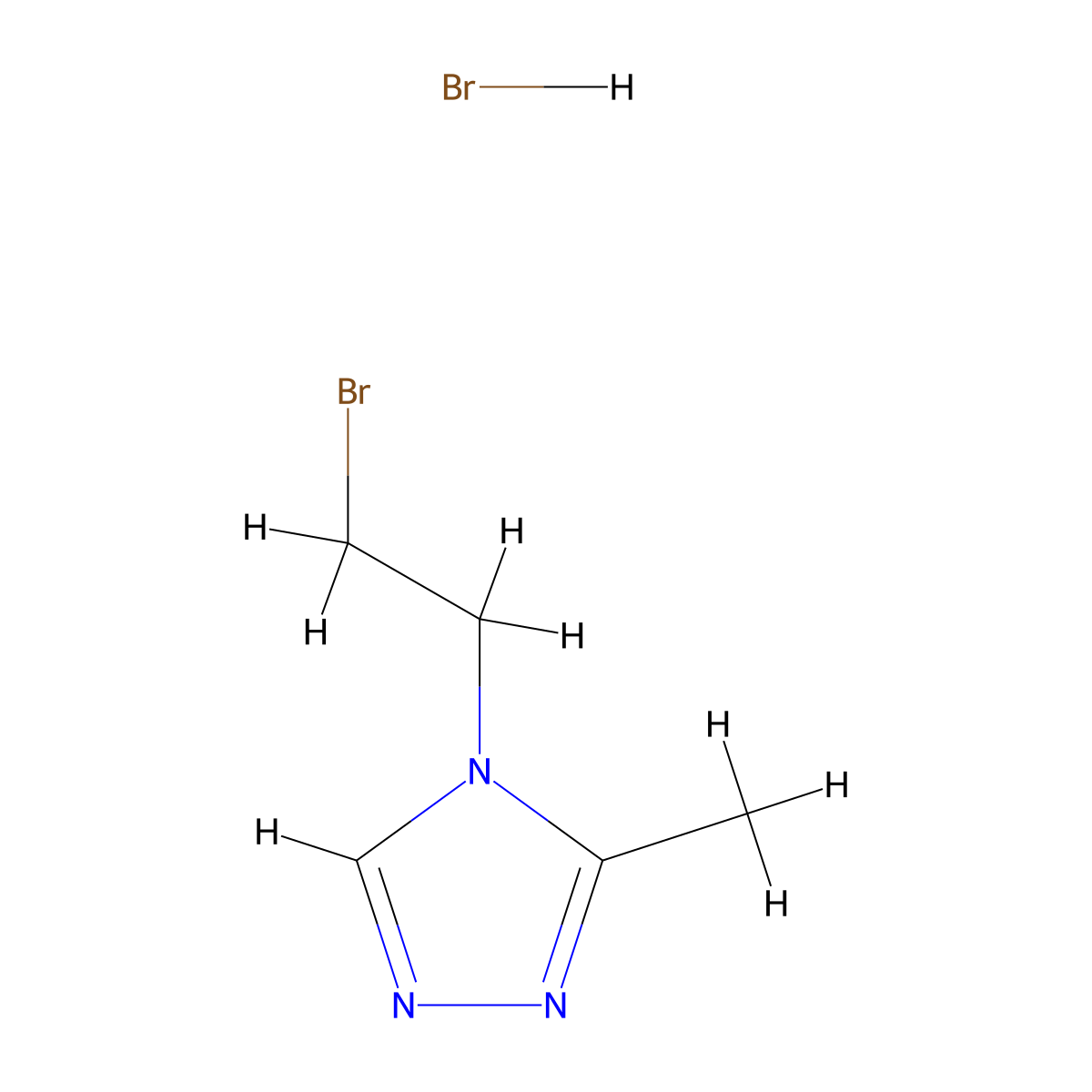 4-(2-Bromoethyl)-3-methyl-4H-1,2,4-triazole hydrobromide molecular structure, CAS 1417355-34-0