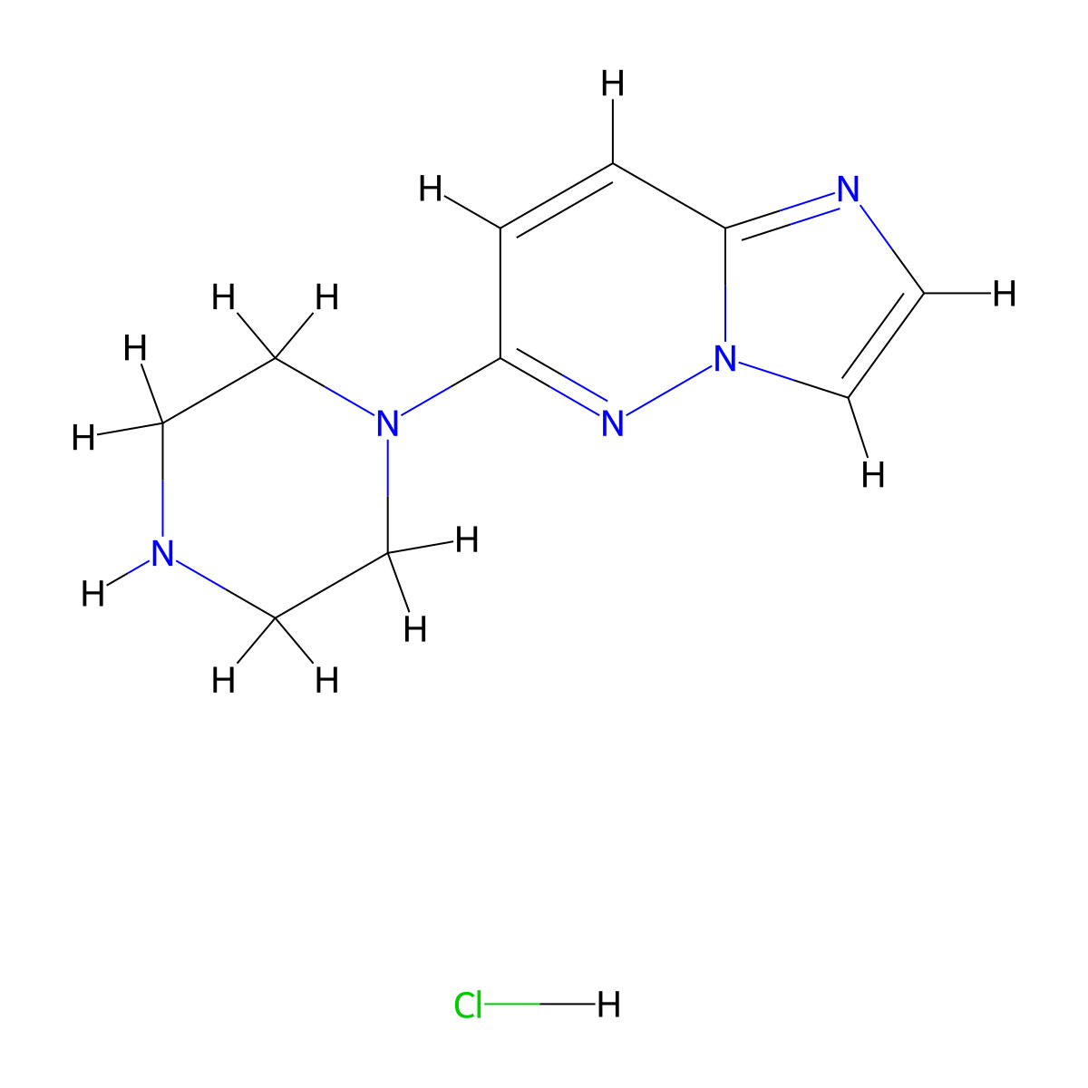 6-Piperazin-1-ylimidazo[1,2-B]pyridazine hydrochloride molecular structure, CAS 1417356-31-0