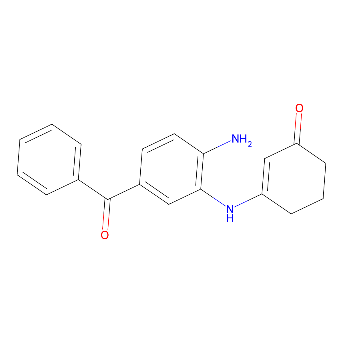 3-[(2-Amino-5-benzoylphenyl)amino]cyclohex-2-en-1-one molecular structure, CAS 1417357-06-2