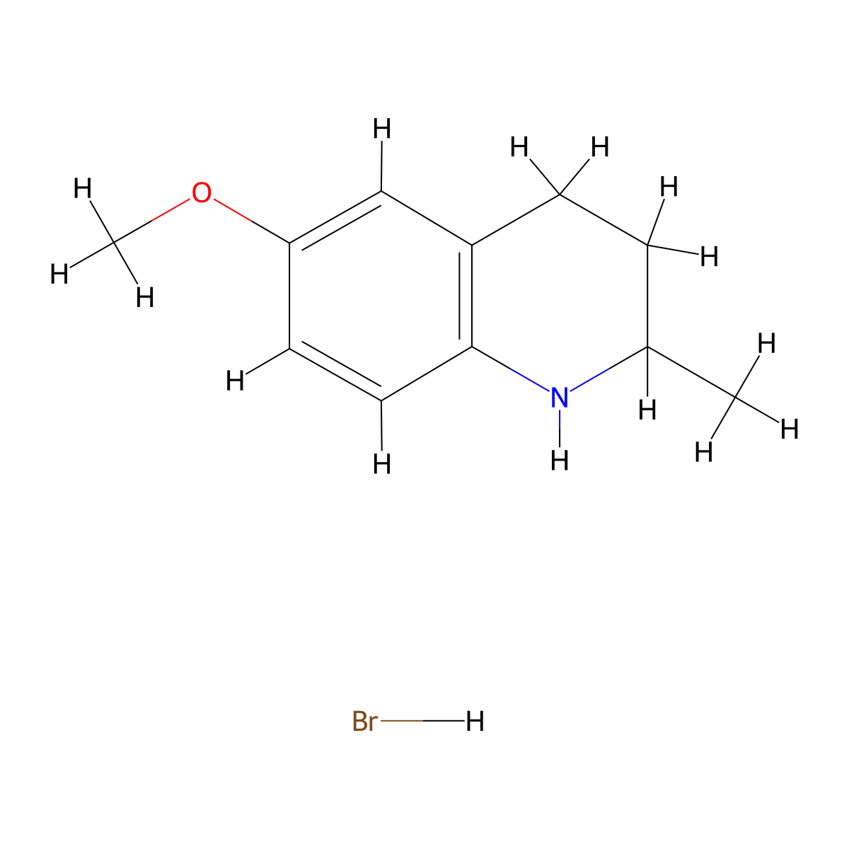 6-Methoxy-2-methyl-1,2,3,4-tetrahydroquinoline hydrobromide molecular structure, CAS 1417357-11-9
