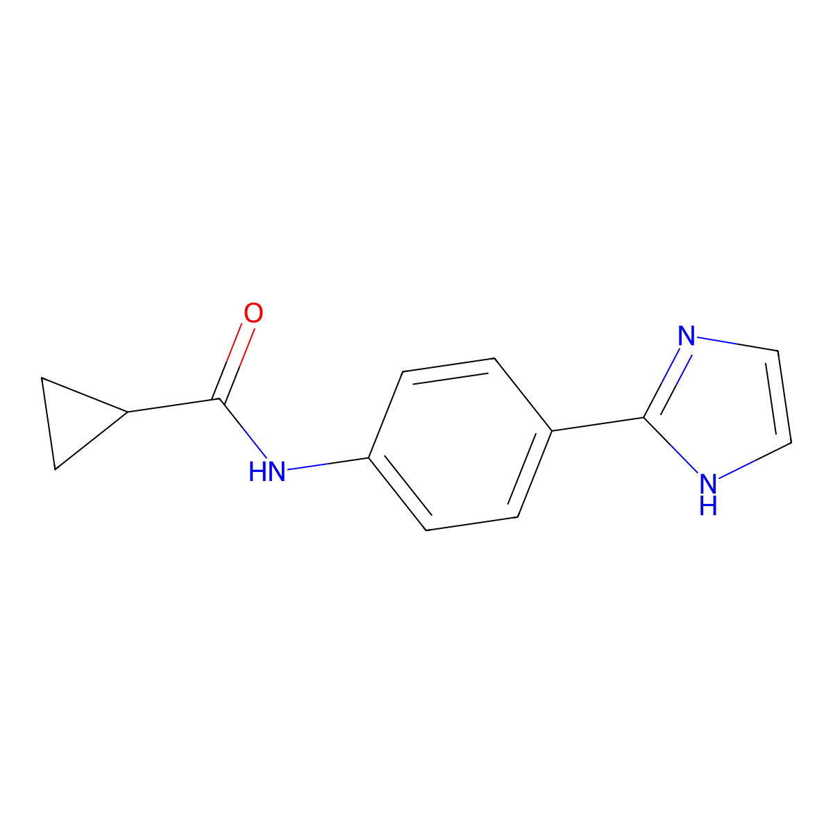 N-[4-(1H-Imidazol-2-YL)phenyl]cyclopropanecarboxamide molecular structure, CAS 1417359-95-5