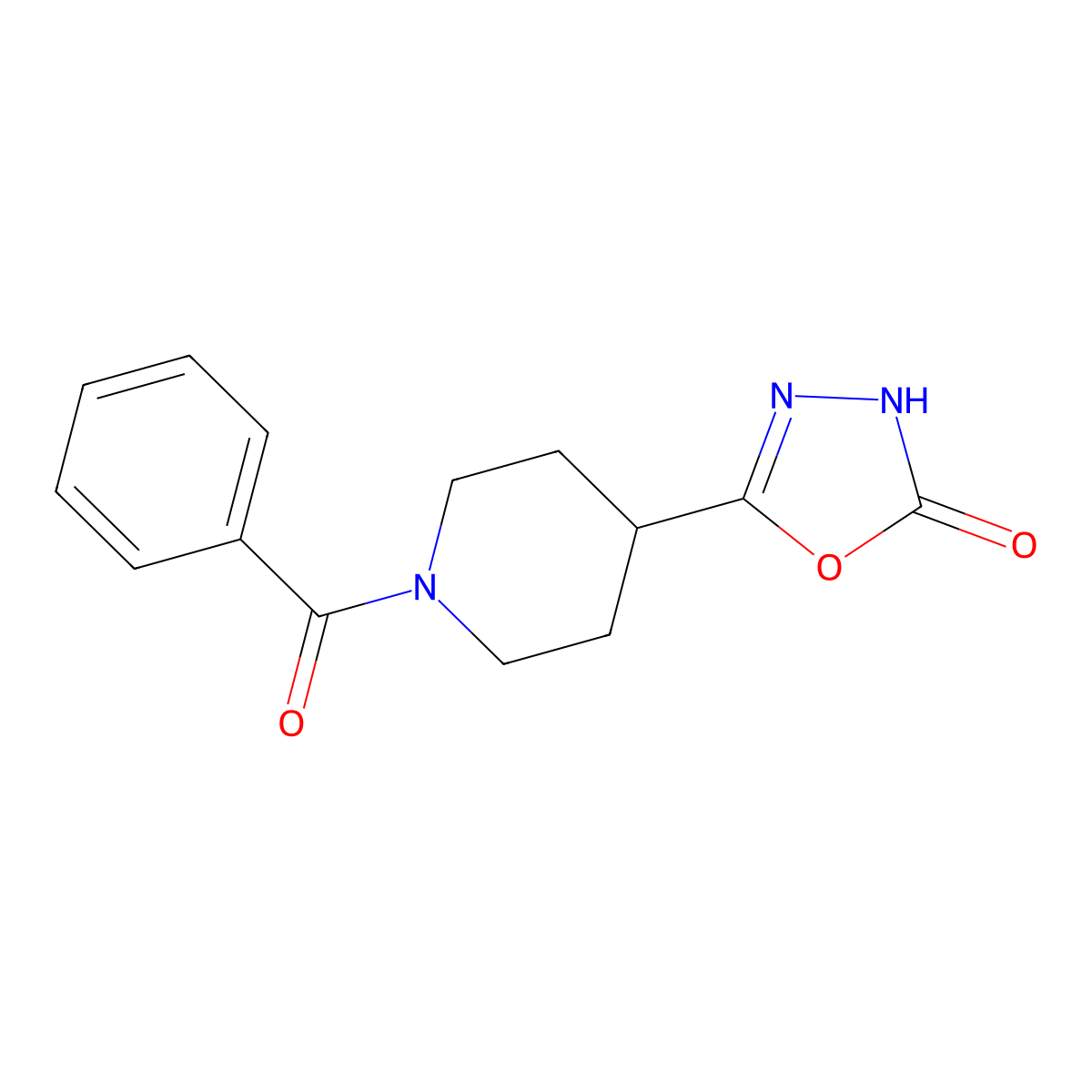 5-(1-Benzoylpiperidin-4-yl)-1,3,4-oxadiazol-2-ol molecular structure, CAS 1417362-98-1