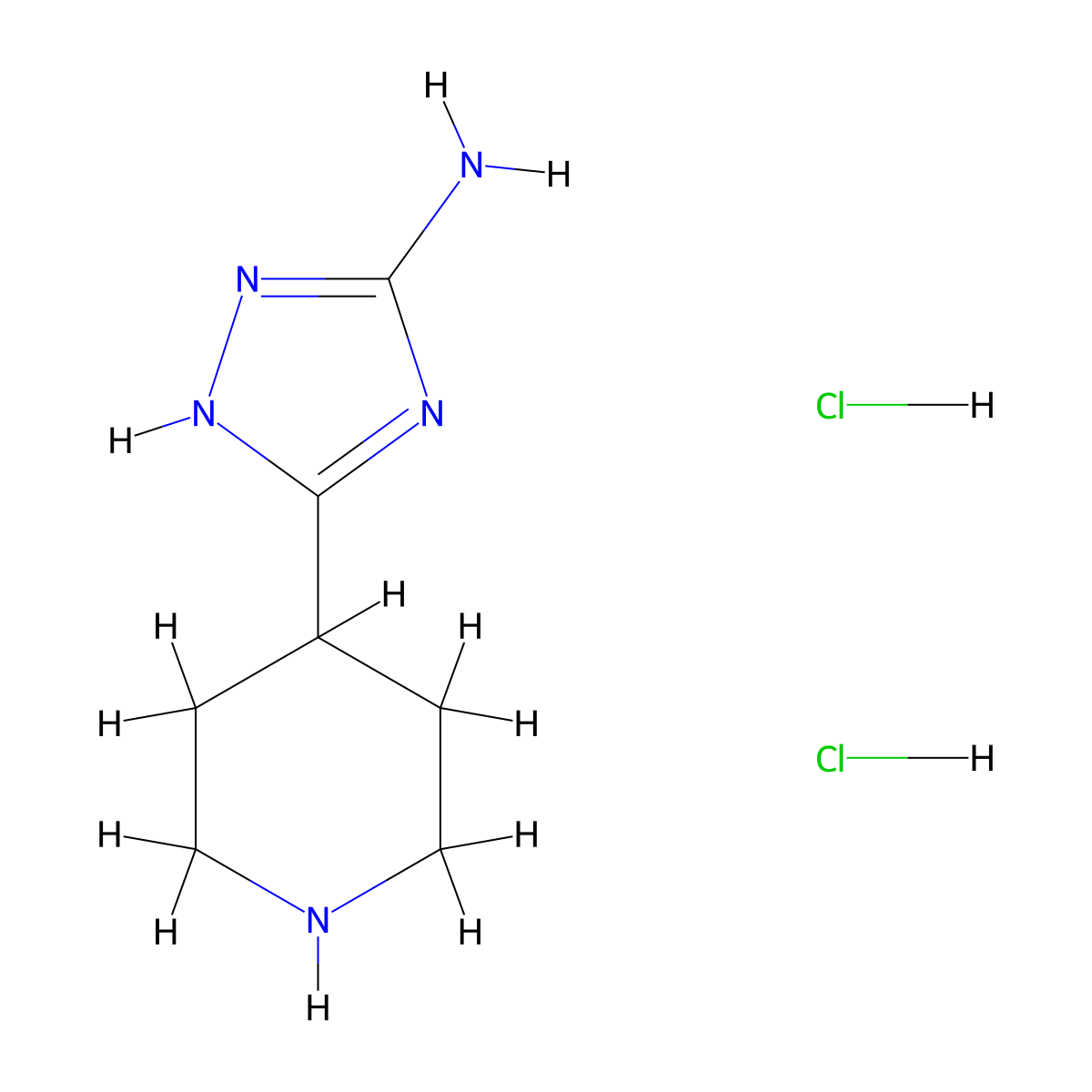 5-Piperidin-4-YL-4H-1,2,4-triazol-3-amine dihydrochloride molecular structure, CAS 1417363-65-5