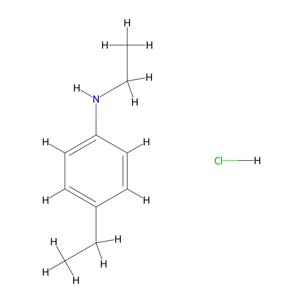 N,4-diethylaniline hydrochloride molecular structure, CAS 1417363-66-6