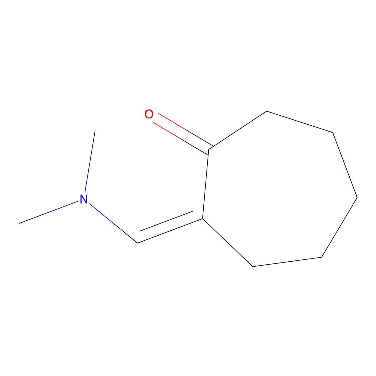 (2E)-2-[(dimethylamino)methylene]cycloheptanone hydrochloride molecular structure, CAS 1417368-42-3