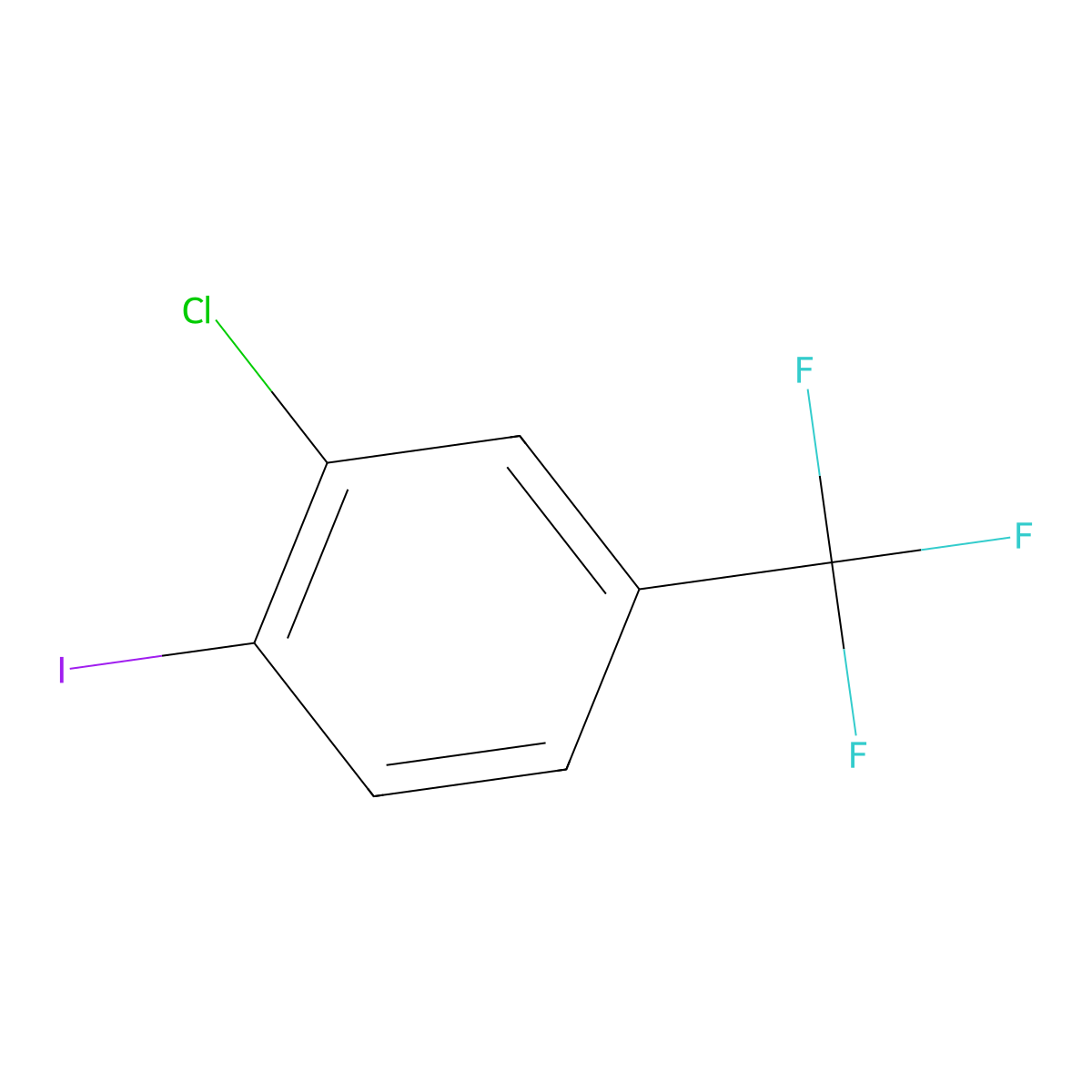 3-Chloro-4-iodobenzotrifluoride molecular structure, CAS 141738-80-9