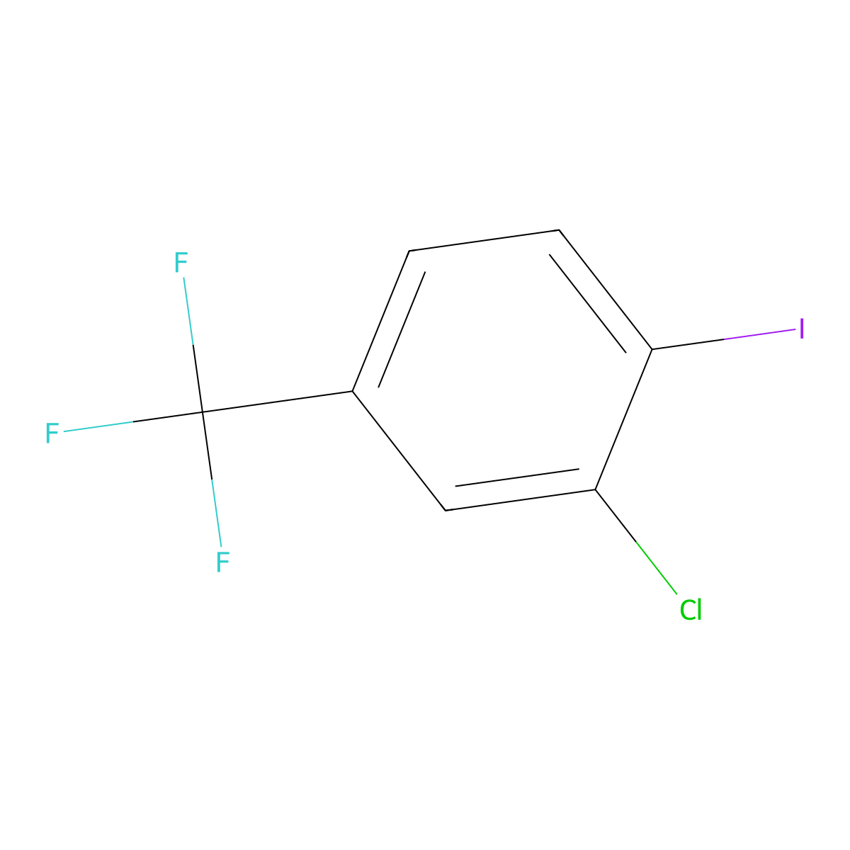 3-Chloro-4-iodobenzotrifluoride molecular structure, CAS 141738-80-9