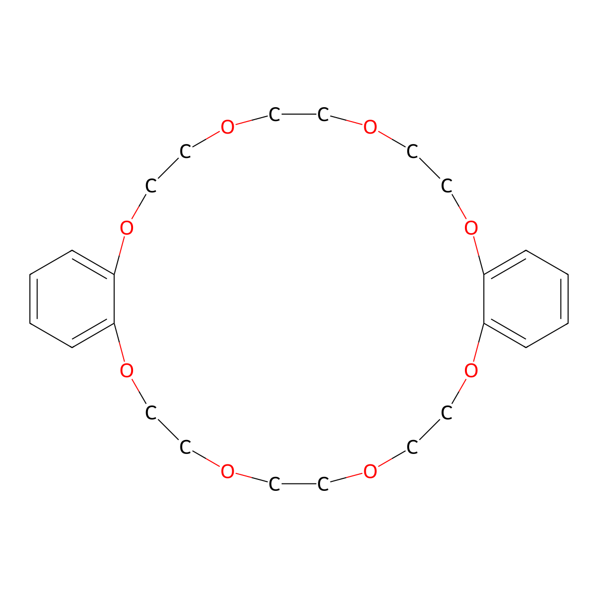 Dibenzo-24-crown-8 molecular structure, CAS 14174-09-5