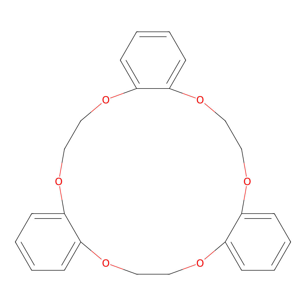 Tribenzo-18-crown-6 molecular structure, CAS 14174-10-8