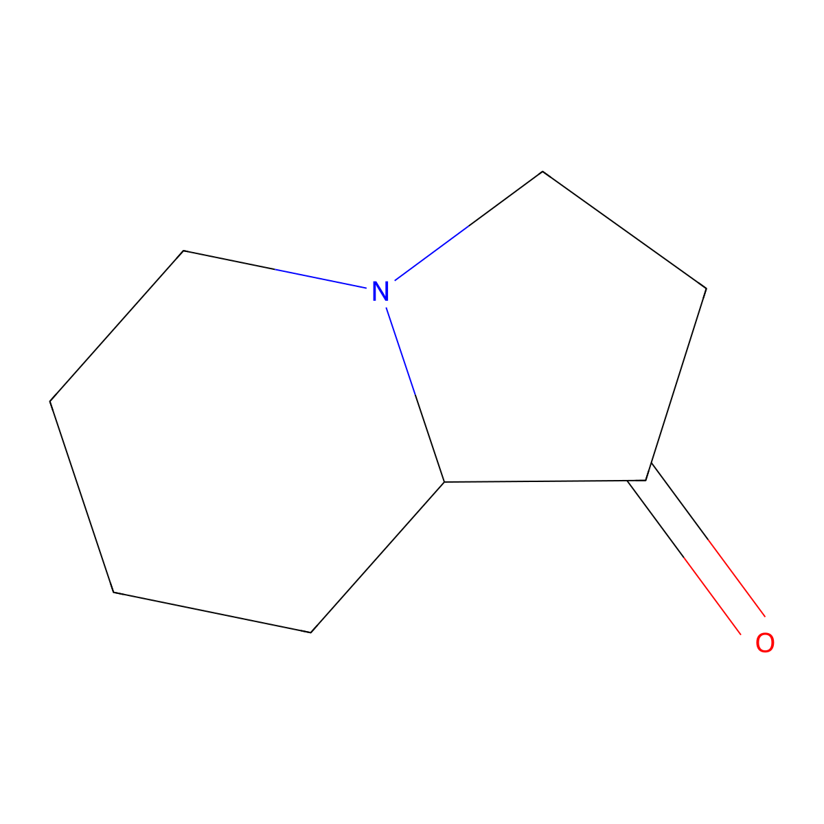 Octahydroindolizin-1-one molecular structure, CAS 14174-77-7