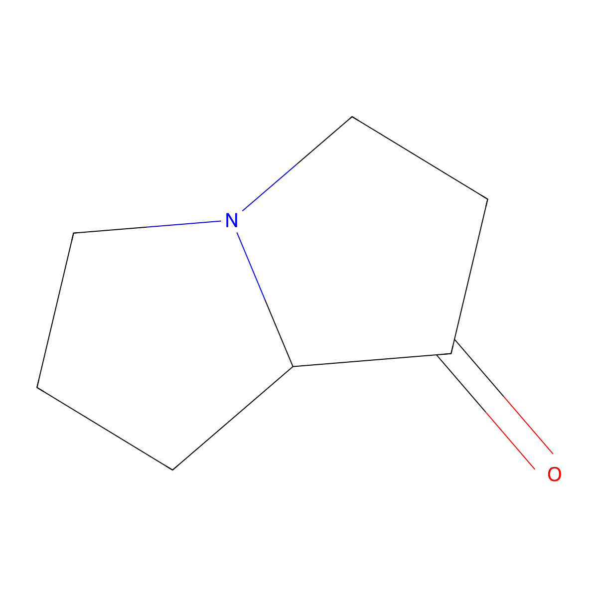 hexahydro-1H-pyrrolizin-1-one molecular structure, CAS 14174-83-5