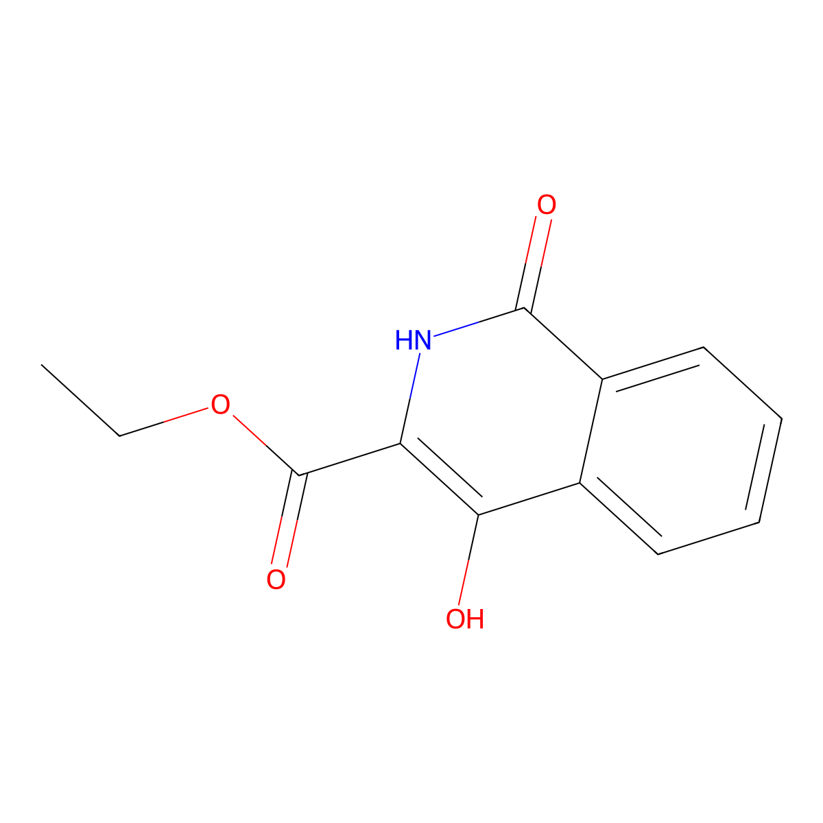 Ethyl 4-hydroxy-1-oxo-1,2-dihydroisoquinoline-3-carboxylate molecular structure, CAS 14174-93-7