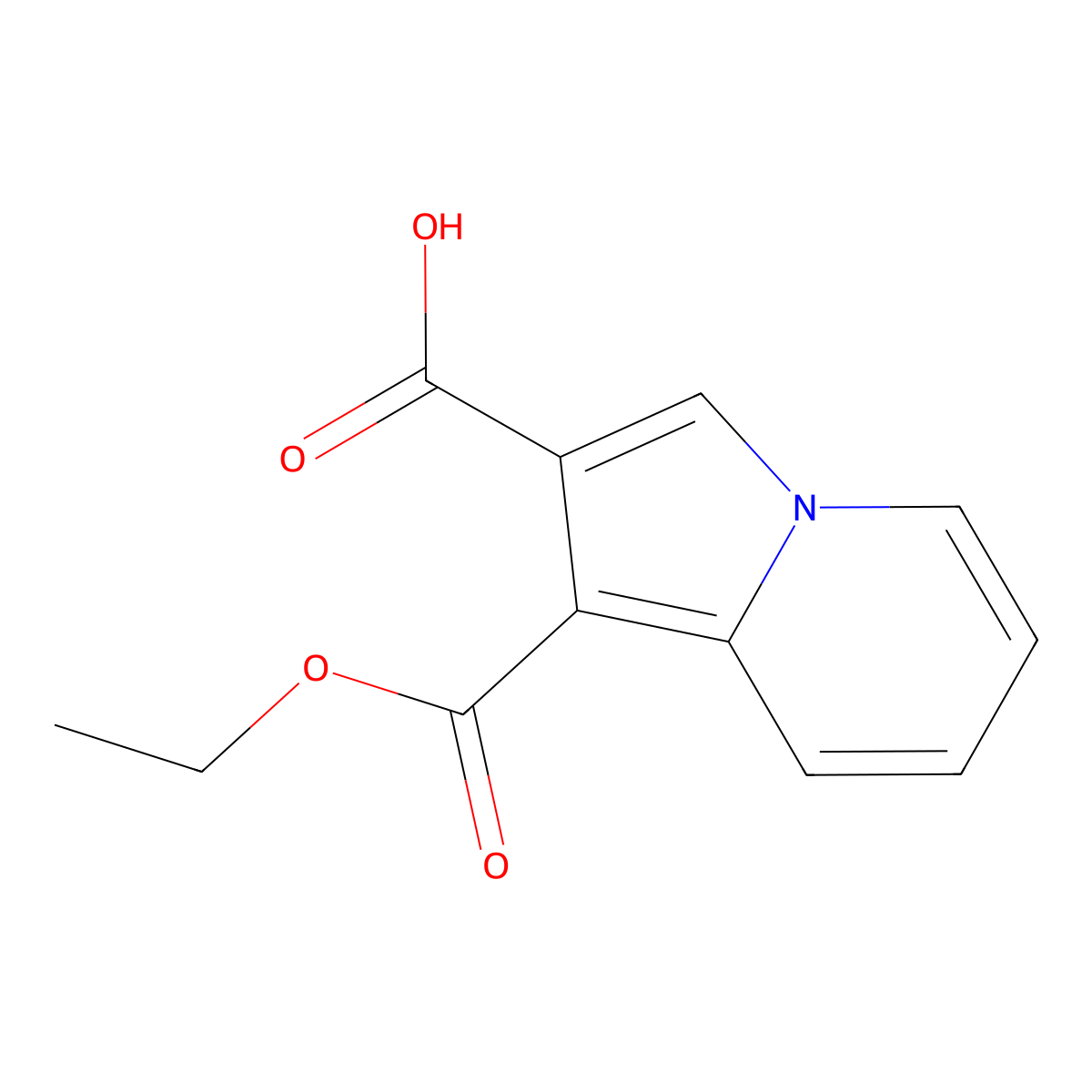 1-Ethyl 1,2-indolizinedicarboxylate molecular structure, CAS 14174-97-1