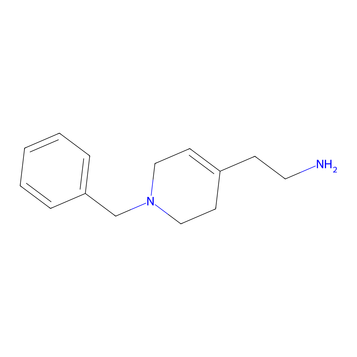 2-(1-Benzyl-1,2,3,6-tetrahydropyridin-4-yl)ethanamine molecular structure, CAS 1417402-17-5
