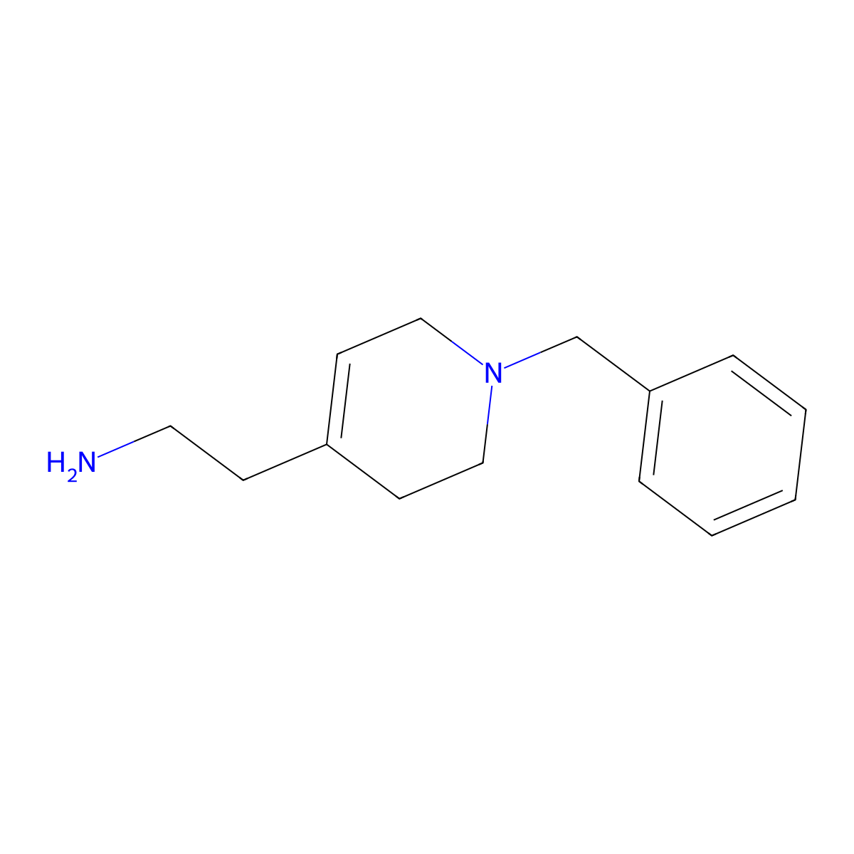 2-(1-Benzyl-1,2,3,6-tetrahydropyridin-4-yl)ethanamine molecular structure, CAS 1417402-17-5