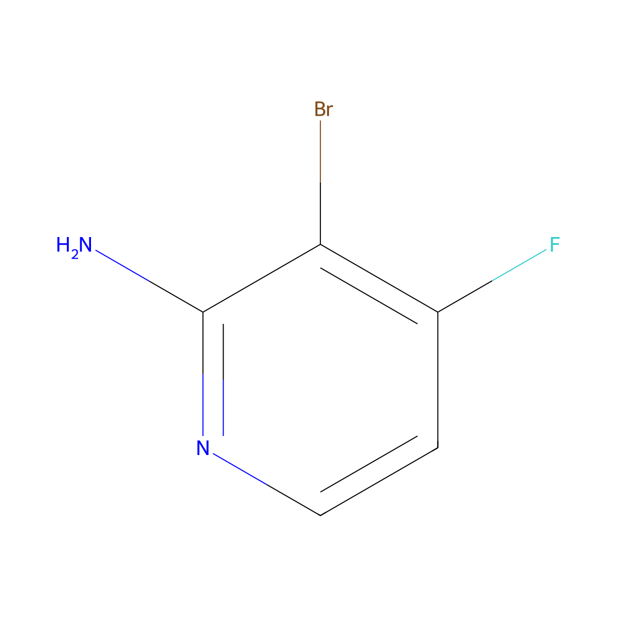 3-Bromo-4-fluoropyridin-2-amine molecular structure, CAS 1417407-29-4