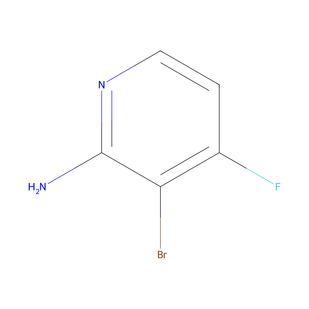 3-Bromo-4-fluoropyridin-2-amine molecular structure, CAS 1417407-29-4