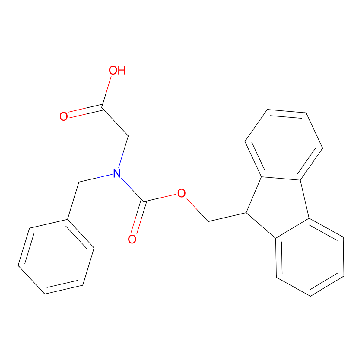 Fmoc-N-benzylglycine molecular structure, CAS 141743-13-7