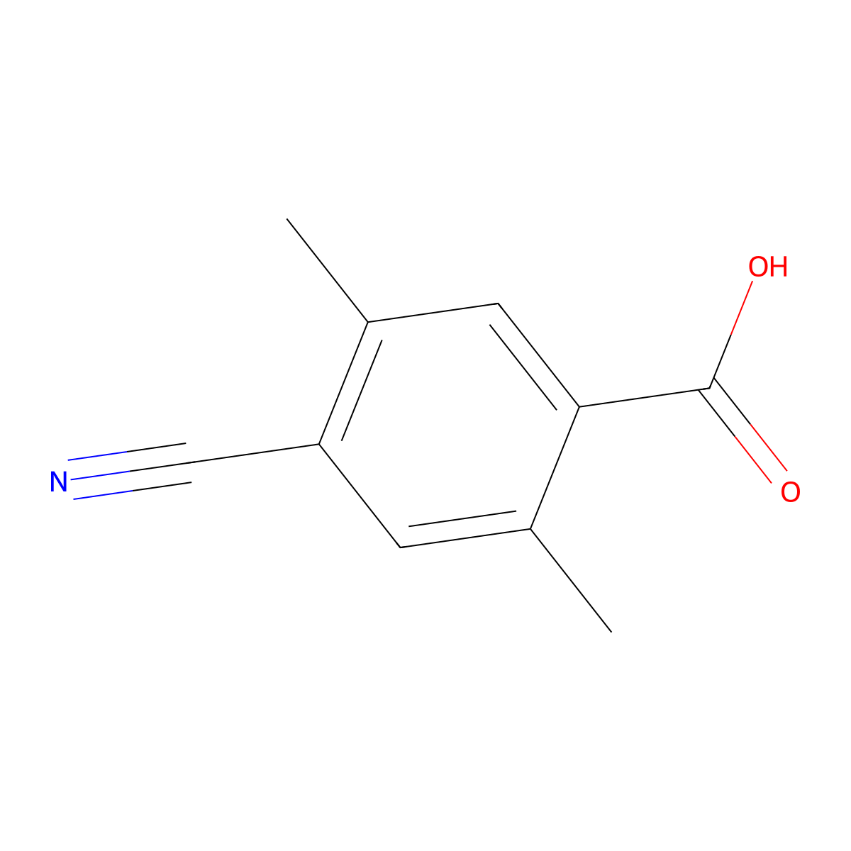4-Cyano-2,5-dimethylbenzoic acid molecular structure, CAS 1417437-95-6