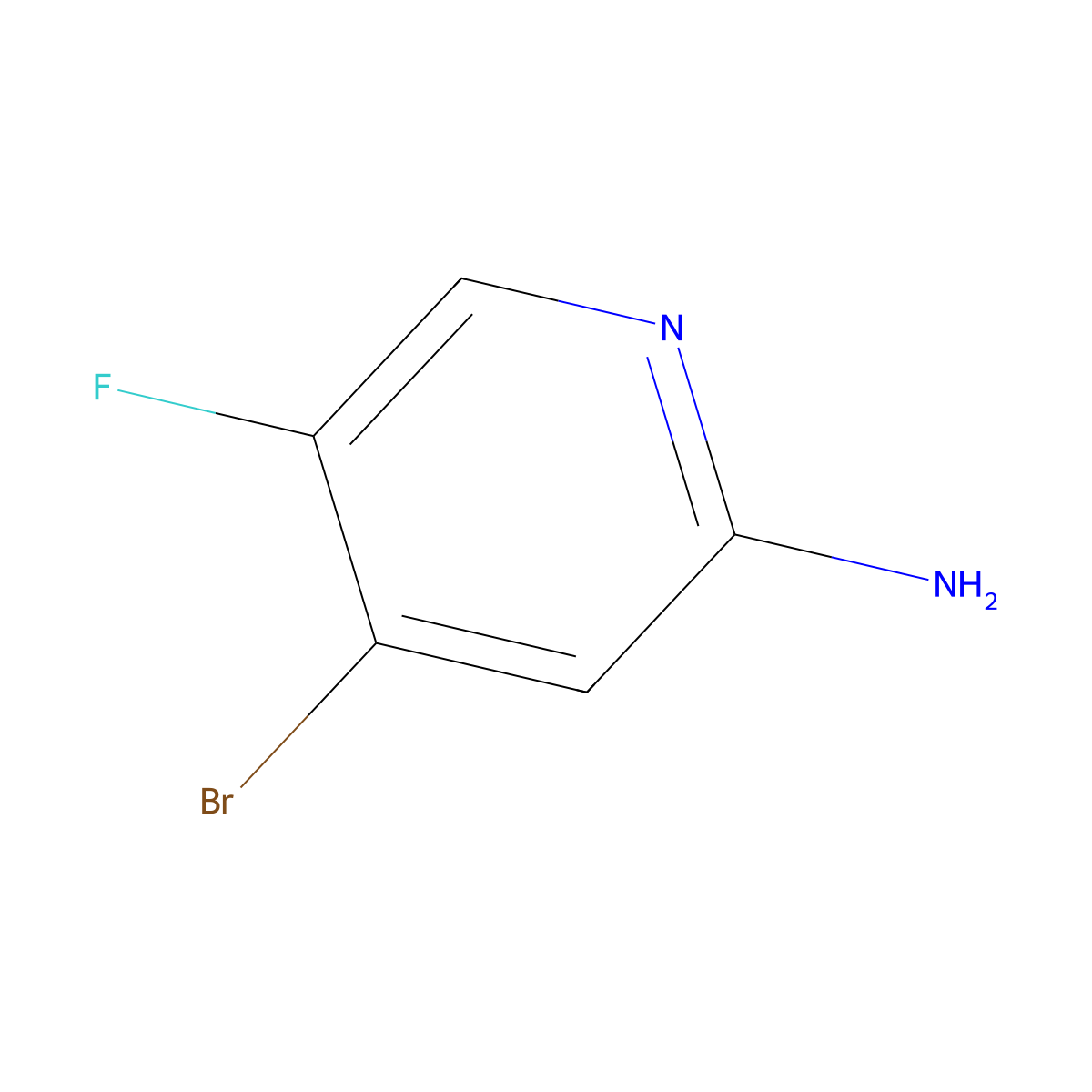4-Bromo-5-fluoropyridin-2-amine molecular structure, CAS 1417441-38-3